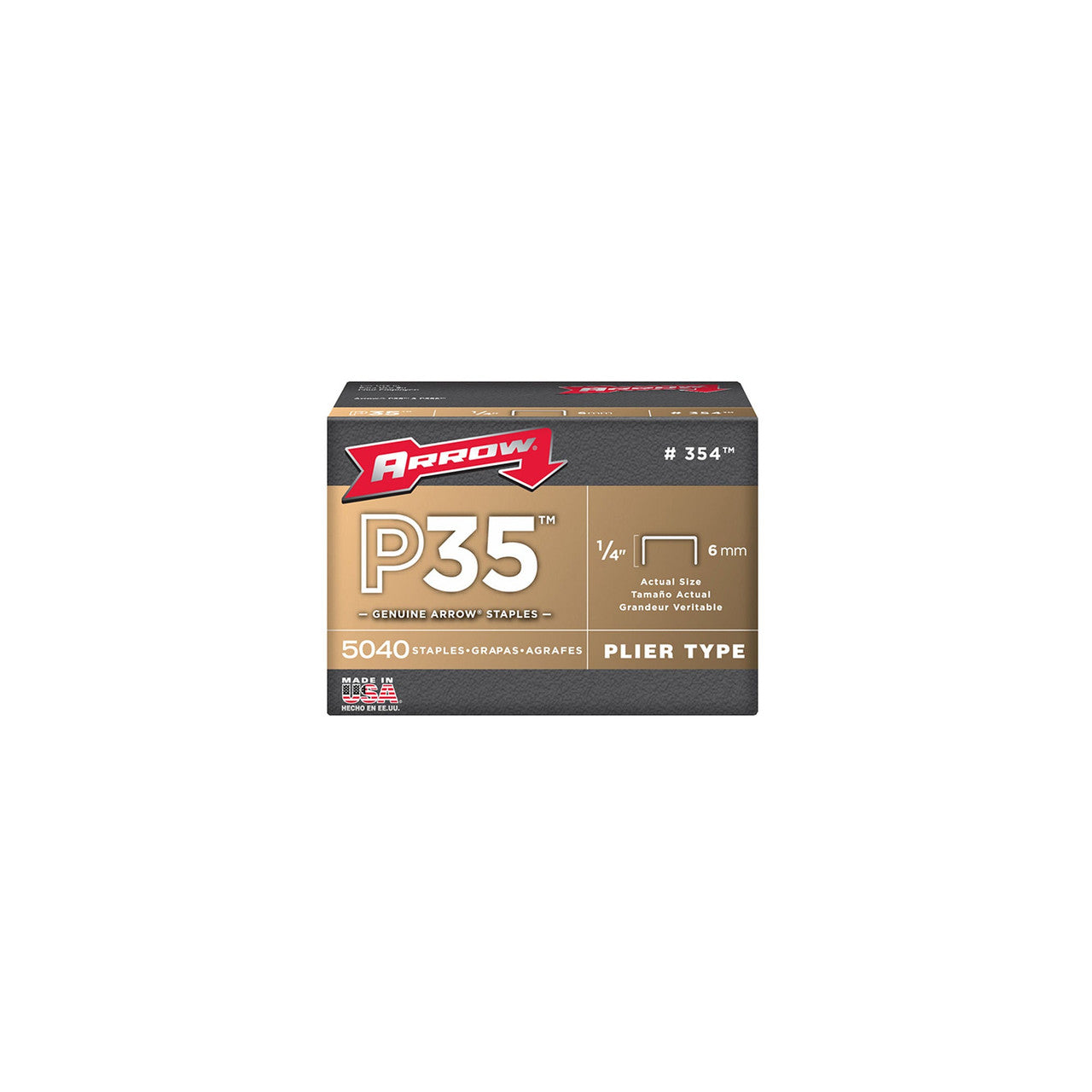 FLAT CROWN STAPLES FOR P35 PLIER TYPE STAPLER 5040