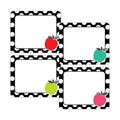 BLACK WHITE & STYLISH BRIGHTS APPLE NAME TAGS