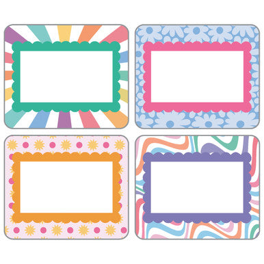 Retro Remix Name Tags | 40 name tags