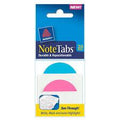 NOTE TABS OVAL PINK/ BLUE 2 X 1-1/2" (PQ.20)