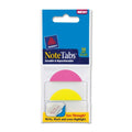 NOTE TABS OVAL PINK/ YELLOW 2 X 1-1/2" PQ.10