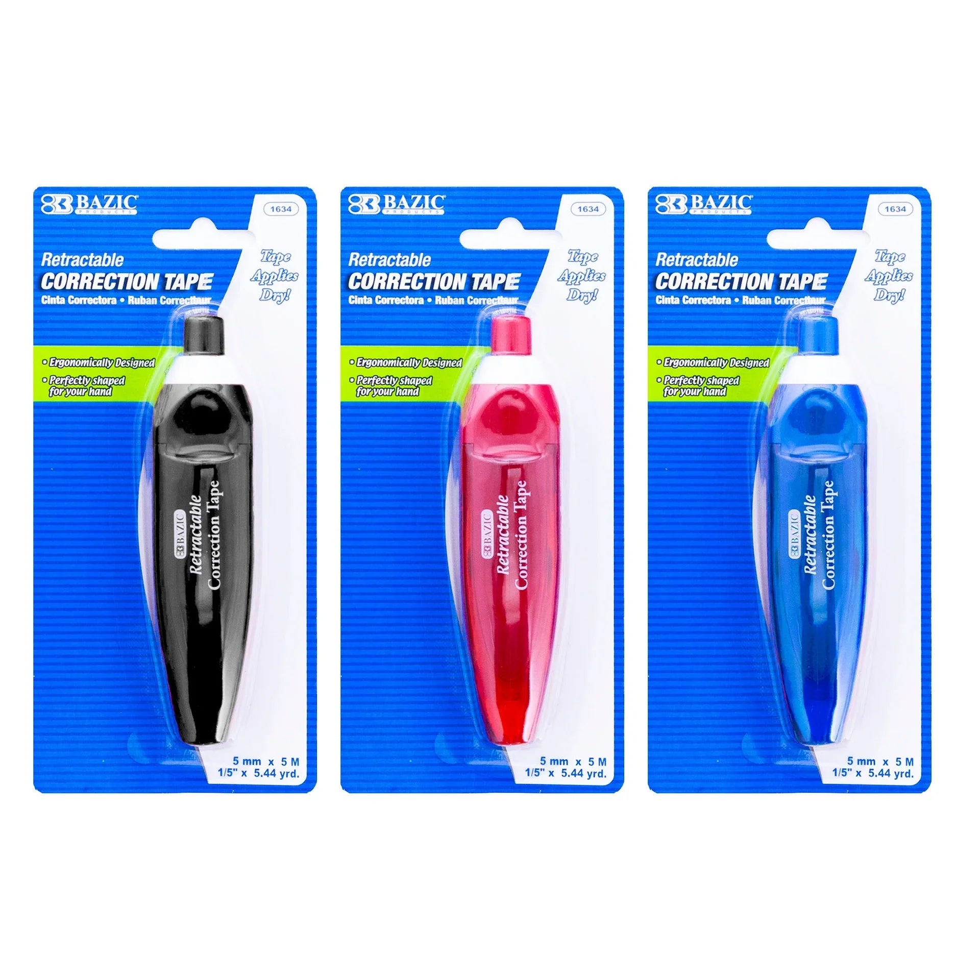 CORRECTION TAPE RETRACTABLE 5MM X 196"