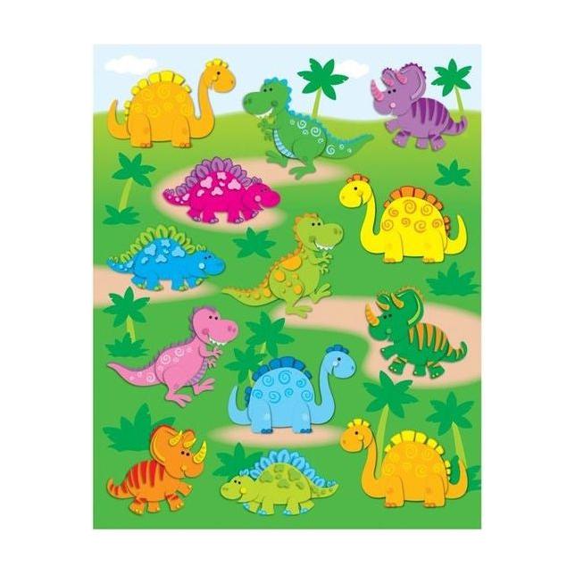 Dinosaurs Shape Stickers |  78 stickers