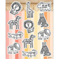 Safari Animals Shape Stickers