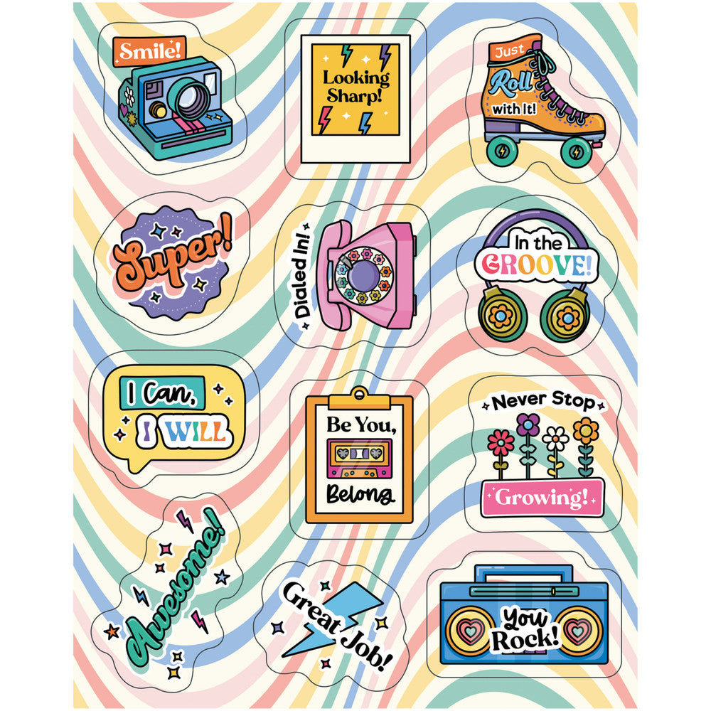 Retro Remix Motivational Stickers