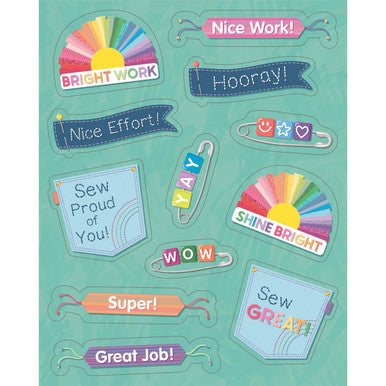 MOTIVATORS SHAPE STICKERS 72PCS