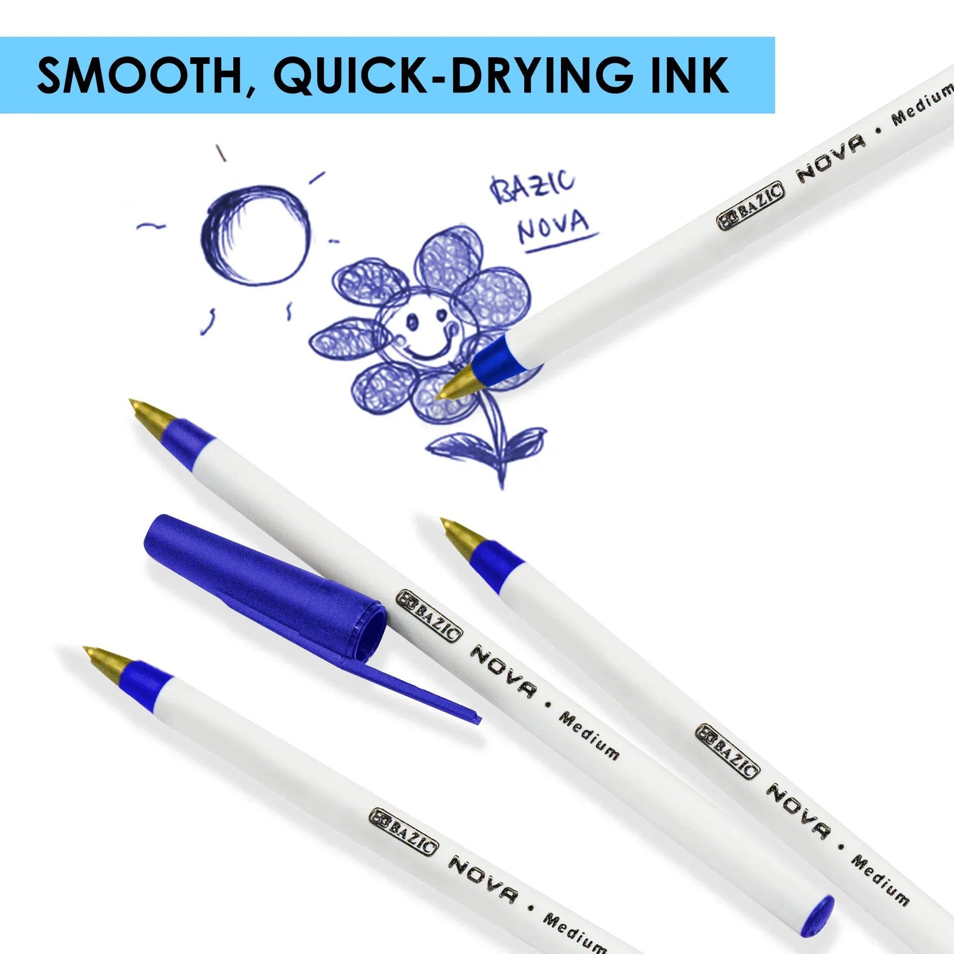 NOVA BLUE COLOR STICK PEN 12/BOX