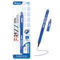 BAZIC Frizz Blue Erasable Gel Pen with Grip