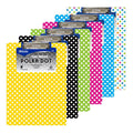 STANDARD POLKA DOT PAPERBOARD CLIPBOARD W/CLIP