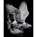 ENGRAVING ART SILVER FOIL SCREAMING GRIFFIN 3 PC