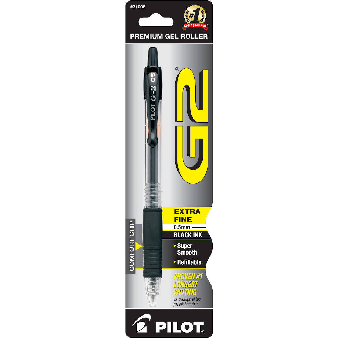 G2 Retractable Gel Pens Extra Fine Point 0.5 mm Black Ink