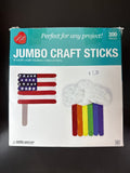COUSINDIY JUMBO CRAFT STICKS 300/PKG-NATURAL 6"