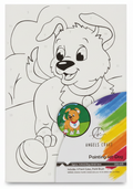 Canvas Painting Set | Dog  | 6 Color 1 Brush