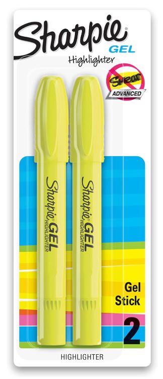 Sharpie Gel Highlighter Yellow Pkg. 2