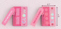 DIE CUT COVER JOURNAL W PEN STICKY PADS PINK SPIRAL JOURNAL