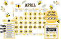 Buzzing Bees Calendar Bulletin Board