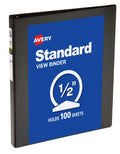 View Binder 1/2" Round Ring Black