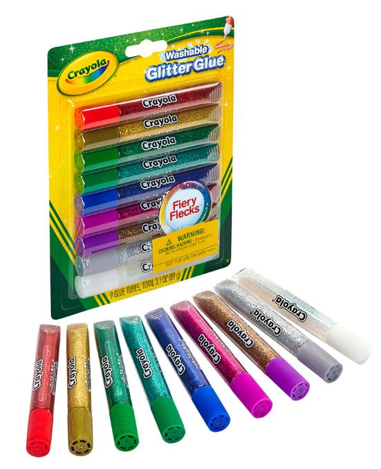 Crayola Bold Washable Glitter Glue Pkg. 9