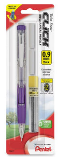 Twist Erase CLICK Mechanical Pencil 0.9 mm 2 Eraser Refill/Leads 3 PCS