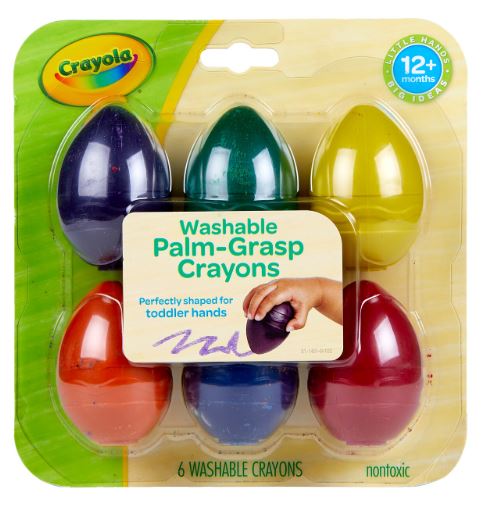 Crayola Palm Grasp Egg Crayons Pkg. 6