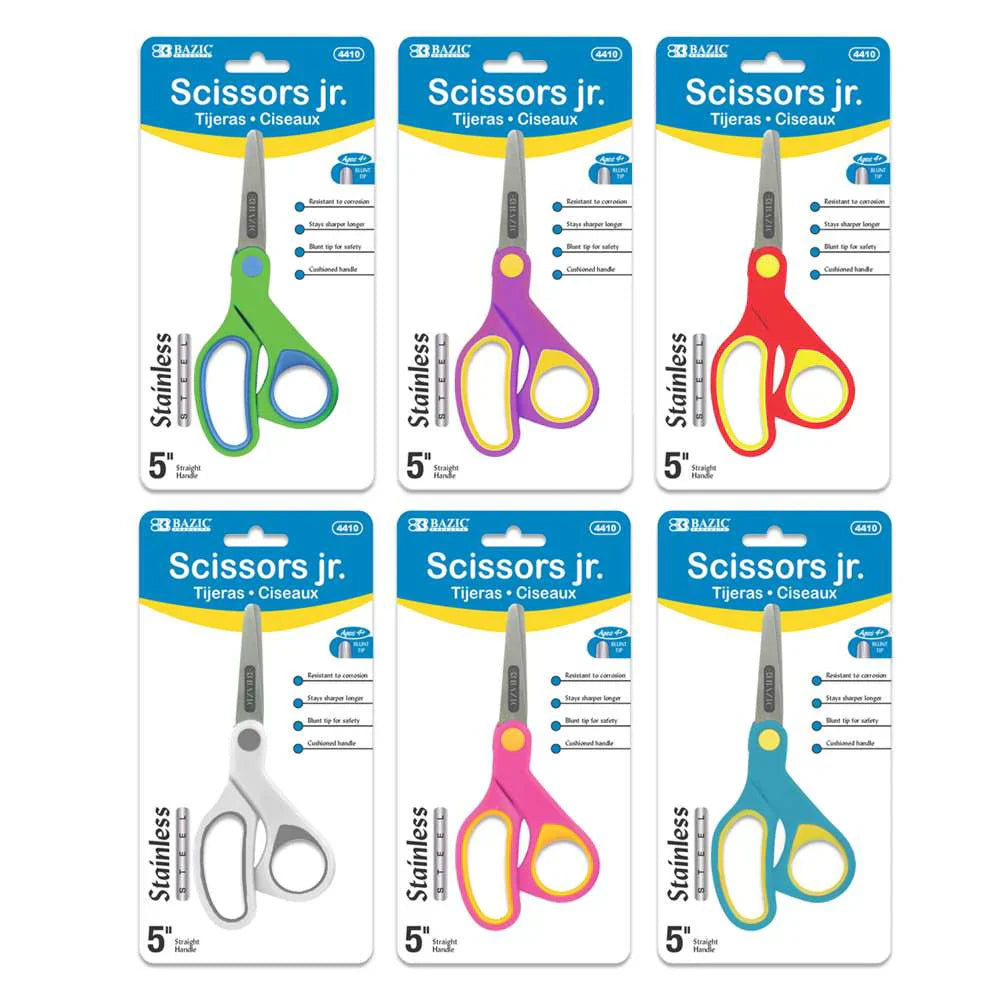 SCISSORS SOFT GRIP BLUNT TIP STAINLESS STEEL 5"