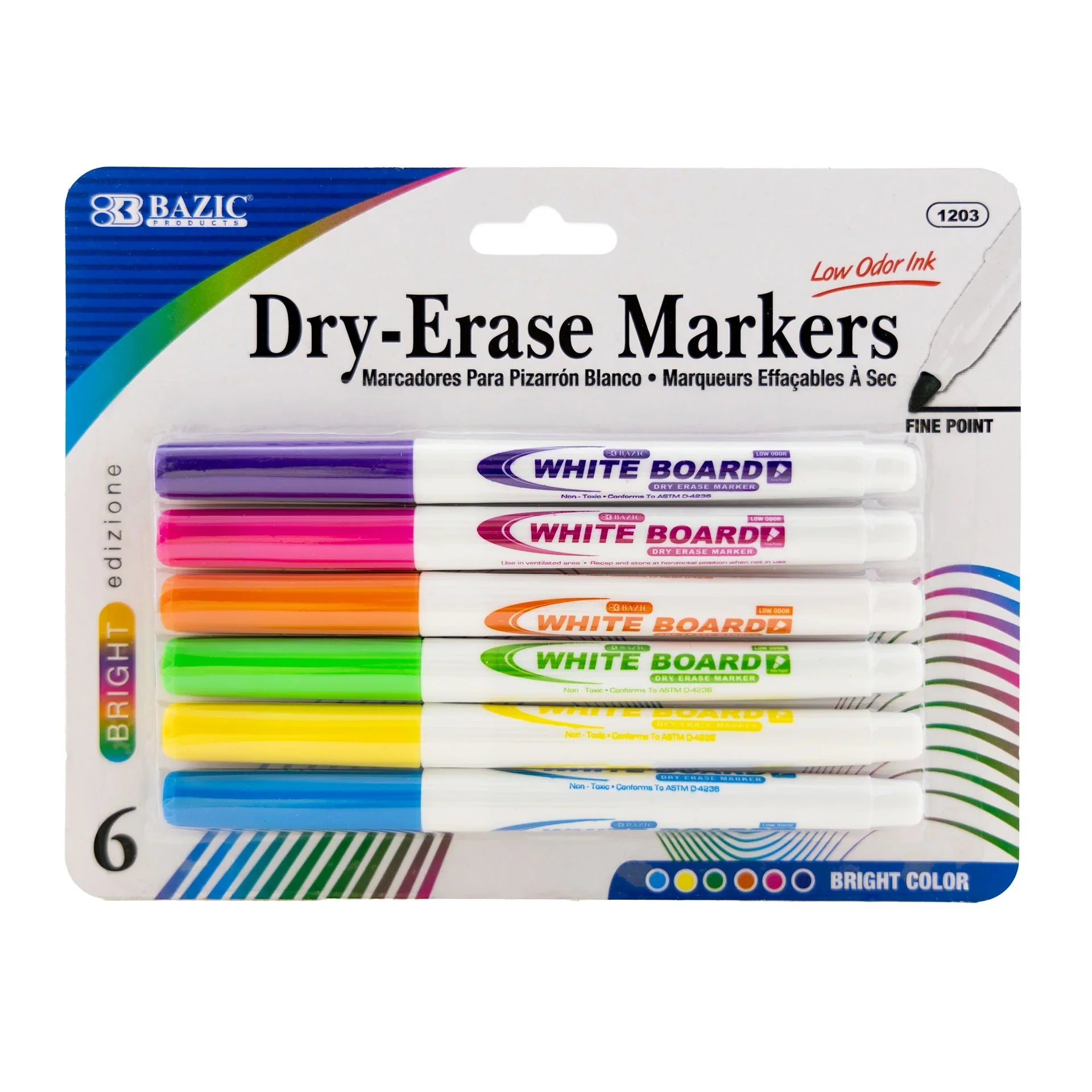 Dry Erase Marker Bright Color | Fine | pq 6