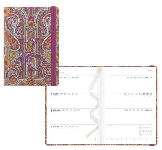 Paisley Academic Weekly Planner A6 Multilingual Salamander