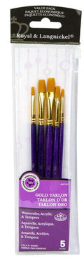 Golden Taklon Shader Brush Set Pkg. 5