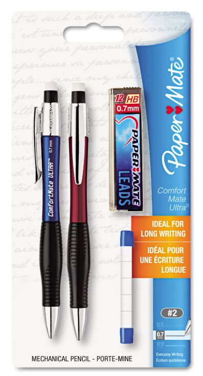 Paper Mate Comfortmate Ultra Mechanical Pencil Set 0.7 mm 4 PCS