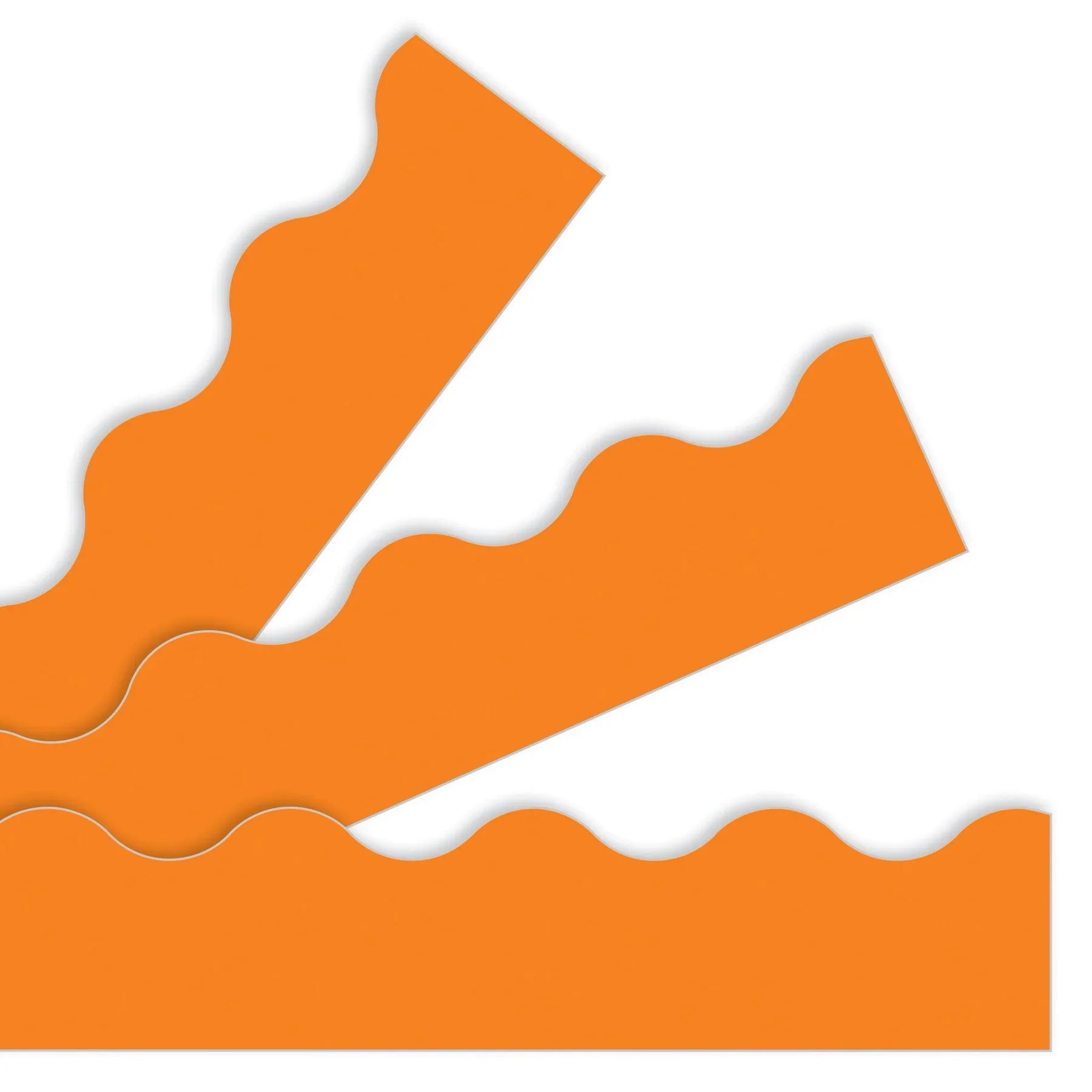 BORDER ORANGE SOLID SCALLOPED