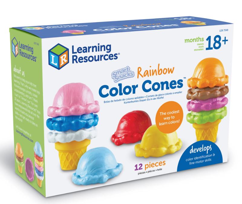 Smart Snacks Rainbow Color Cones 12 PCS