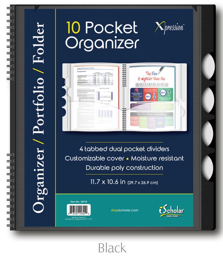 10 Pocket Poly Organizer