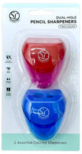 2CT ABSTRACT PENCIL SHARPENER W/2 SIZE HOLE ASST