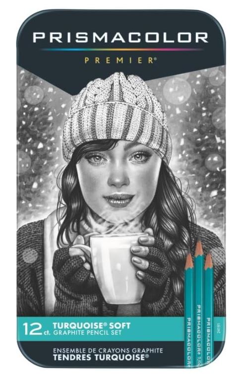 Prismacolor Premier Turquoise Graphite Sketching Pencils Cj. 12