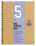 Big Purple Bee Gray Bogus Recycled Rough Sketch Journal 9" x 12"