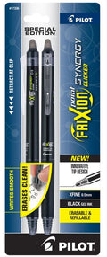 FriXion Point Synergy Clicker Black Erasable Gel Ink 0.5 mm Extra Fine Pkg. 2