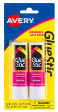 Glue Stick White 0.26 oz. Washable Pkg. 2
