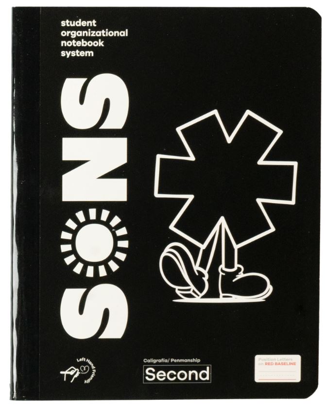 Libreta Caligrafia Primaria Second Negro