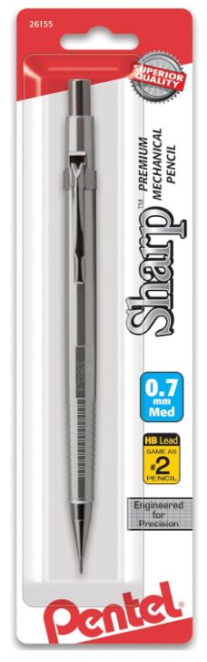Sharp Mechanical Pencil 0.7 mm Metallic Assorted Barrels Colors