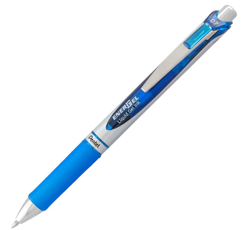EnerGel RTX Retractable Liquid Gel Pen 0.7 mm Medium Blue Cj. 12
