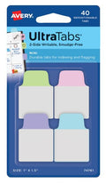 Ultra Tabs Mini Tabs 1" x 1.5" Assorted Pastel Colors Pkg. 40