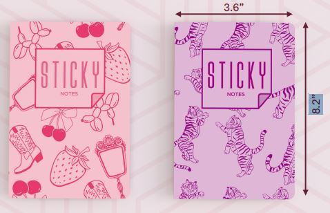 STICKY NOTE MINI BOOKLET ASST STICKY NOTES BOOKLET SIZE:9.5X13.7X0.8CM/SET