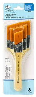 Golden Taklon Large Area Angular Brush Set Pkg. 3