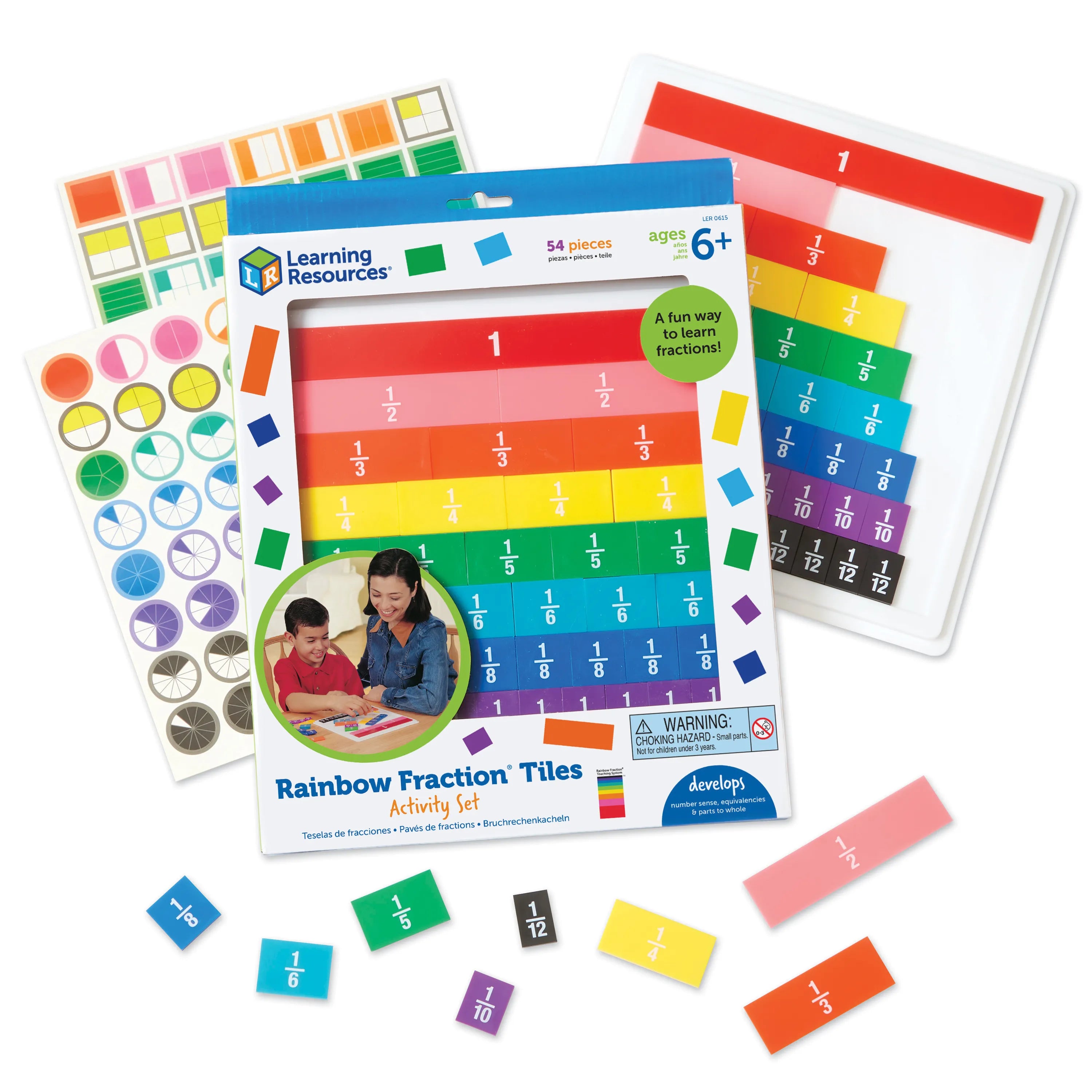 Rainbow Fraction Tiles W/ Tray