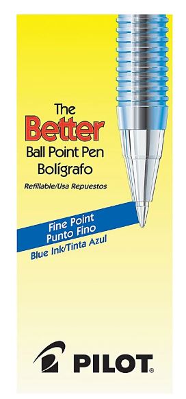 Better Ballpoint Pens 0.7 mm Fine Point Blue Ink CJ. 12