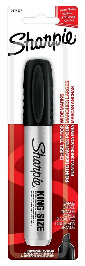 Sharpie King Size Permanent Markers Chisel Tip Black