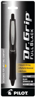 Dr. Grip Retractable Ballpoint Pen 1.0 mm Medium Point Black Barrel Black Ink