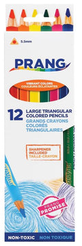 Prang Large Triangular Colored Pencil Set with Sharpener Cj. 12