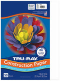 Construction Paper 50% Recycled 9" x 12" White Pkg. 50