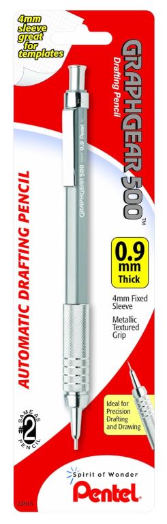 Graph Gear 500 Drafting Pencil 0.9 mm Gray Barrel